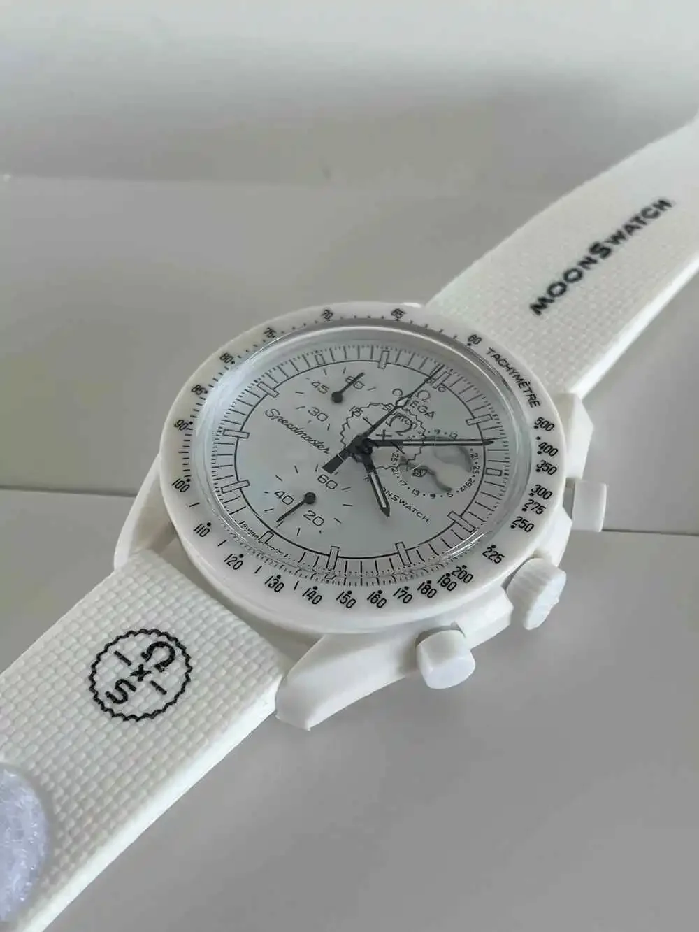 Swatch X Omega Moonswatch Snoopy Mission to the Moonphase White Men's Watch